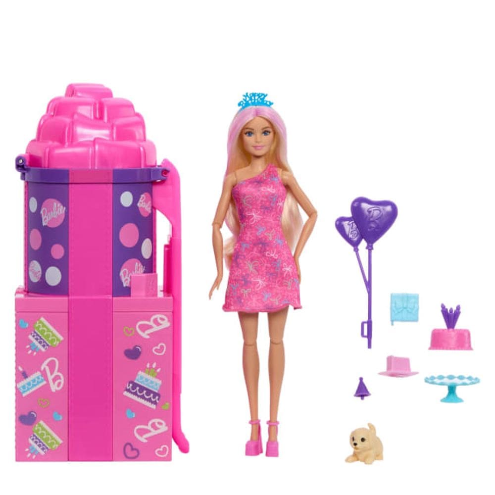 Barbie Party Unboxed Boneca Escorregador - MATTEL JKF66