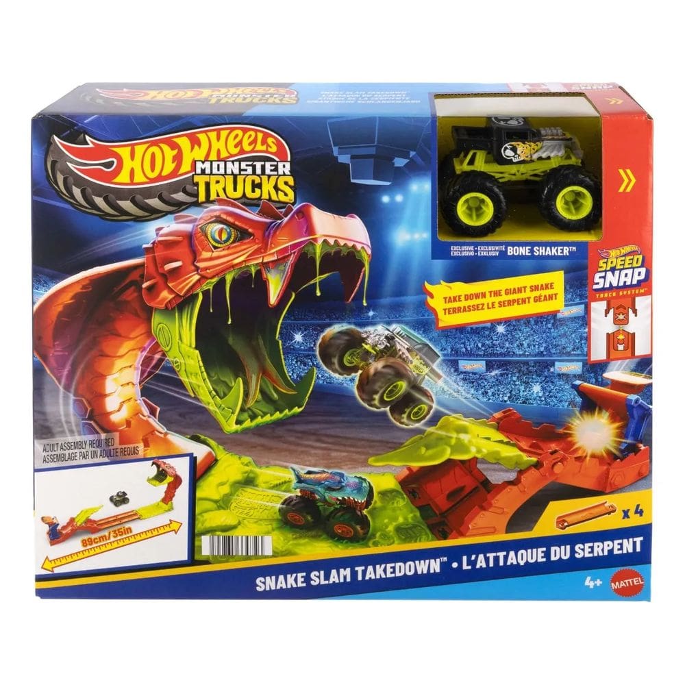 Pista de brinquedos Hot Wheels Monster Trucks Snake Bite - MATTEL JJN44