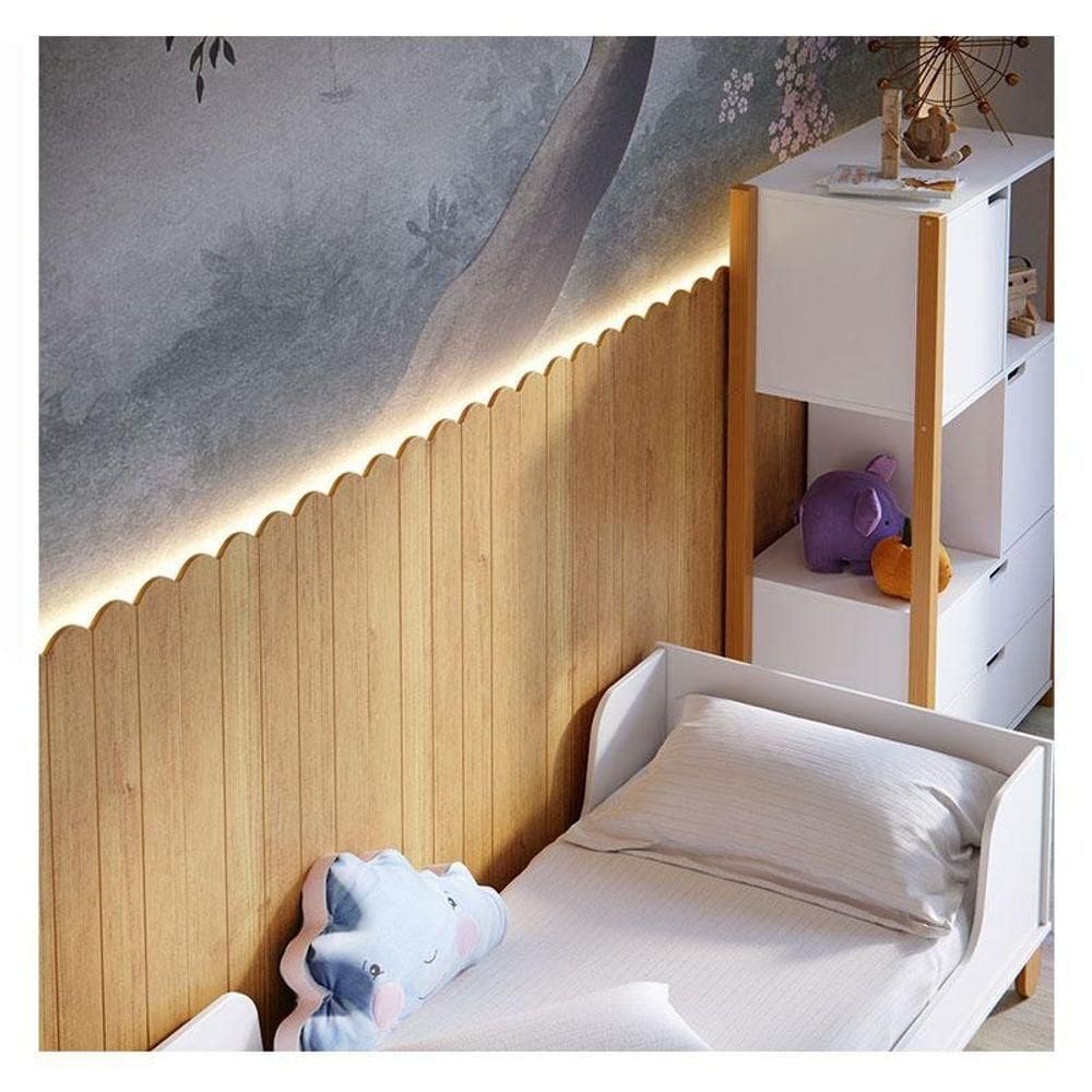 Painel Decorativo Farm Ambiente 225x109x37 Cm Freijó Com Led - Matic