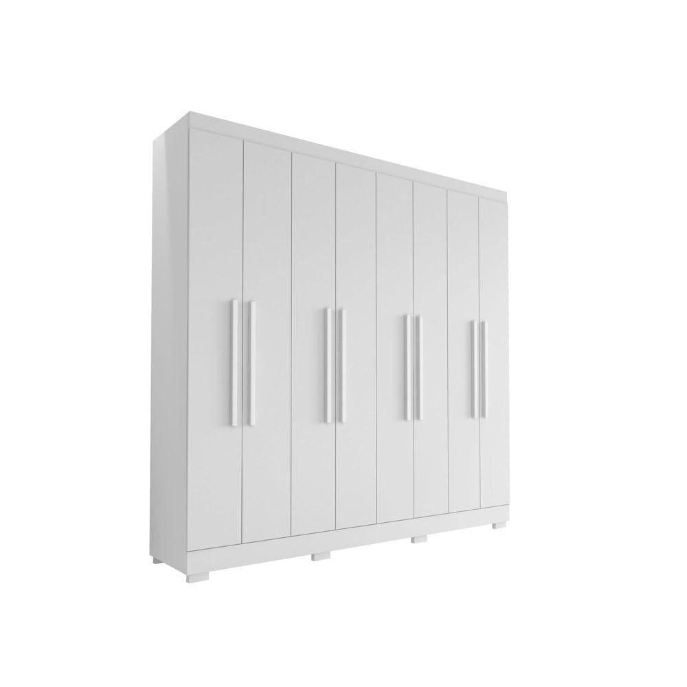 Guarda Roupa Casal Porto 8 Portas 4 Gavetas Branco Tx - Aramóveis