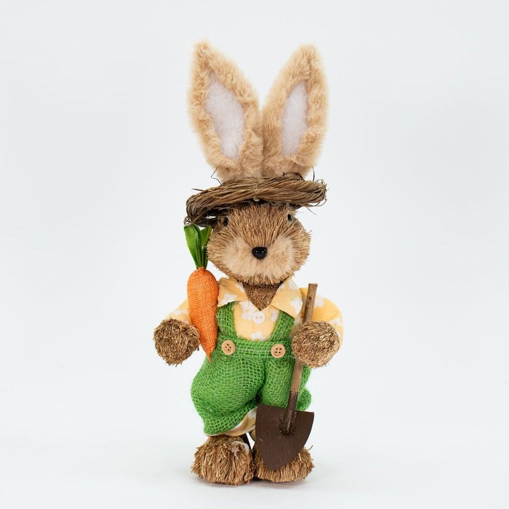 Coelho De Páscoa Decoração Enfeite Coelhinho Florido 33cm