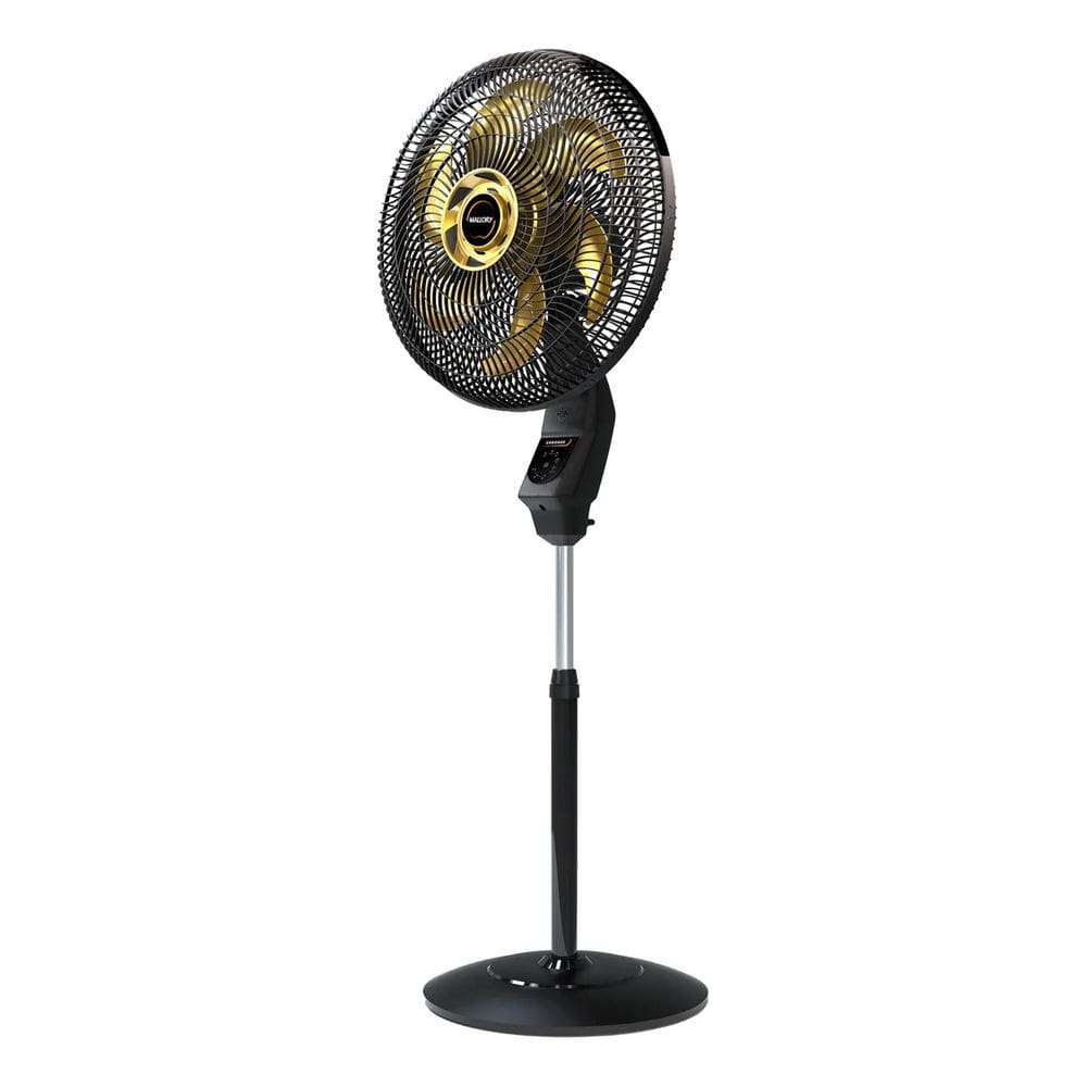 Ventilador Coluna Preto Dourado 40cm 127v Turbo - Mallory