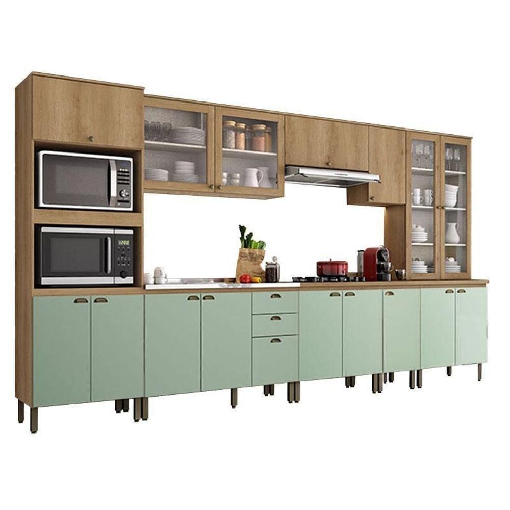 Cozinha Modulada Finesse Composição 13 Capuccino Menta - Thb