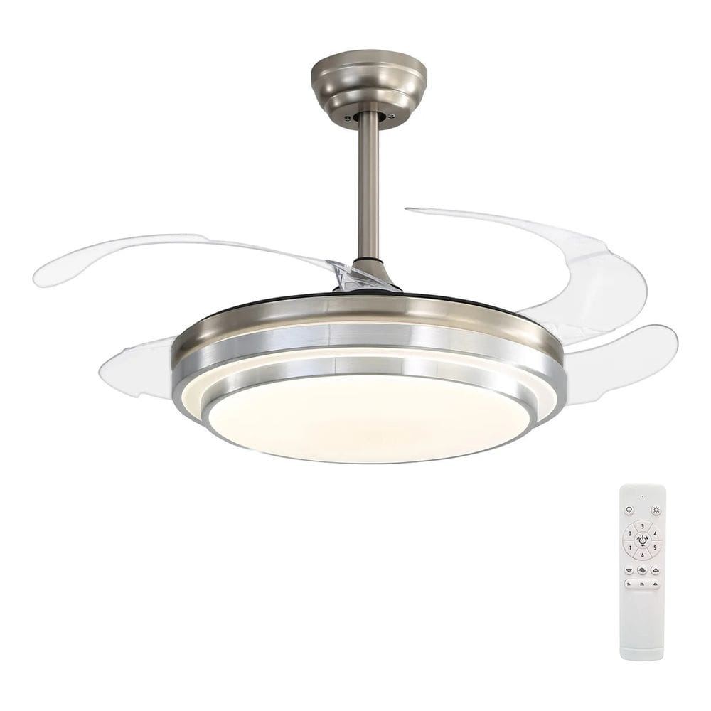 Ventilador Teto Prata 110cm Controle Remoto - Comfort