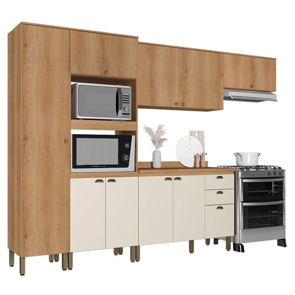 Cozinha Modulada Finesse Ambiente Composição 9 Capuccino Off White - Thb