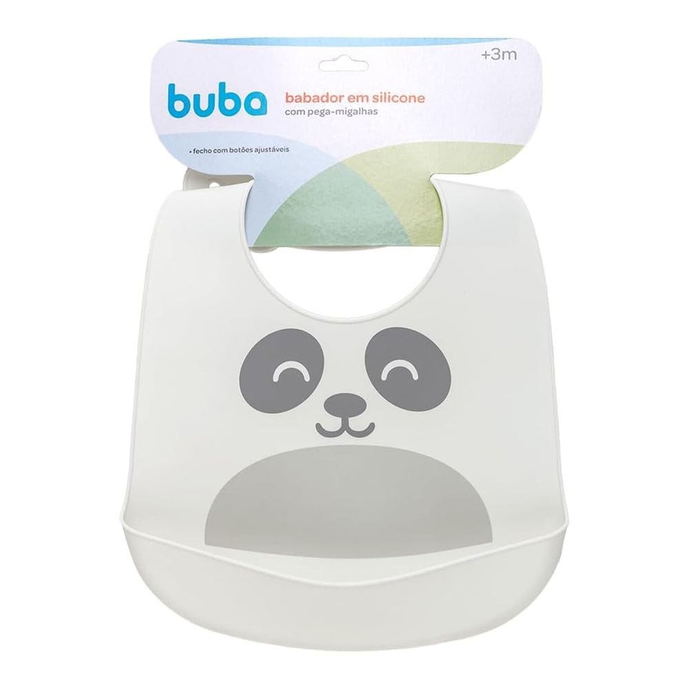 Babador Silicone Buba Impermeável Pega Migalhas Gumy Off White