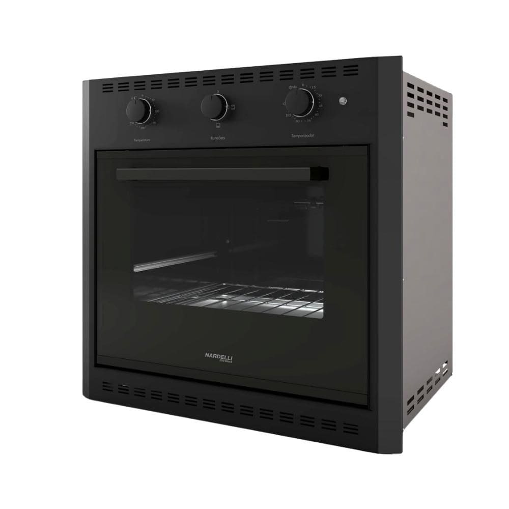 Forno Elétrico de Embutir Black 60l 1750w Até 300ºc E60b 220v Black - Nardelli 10016354-2iss