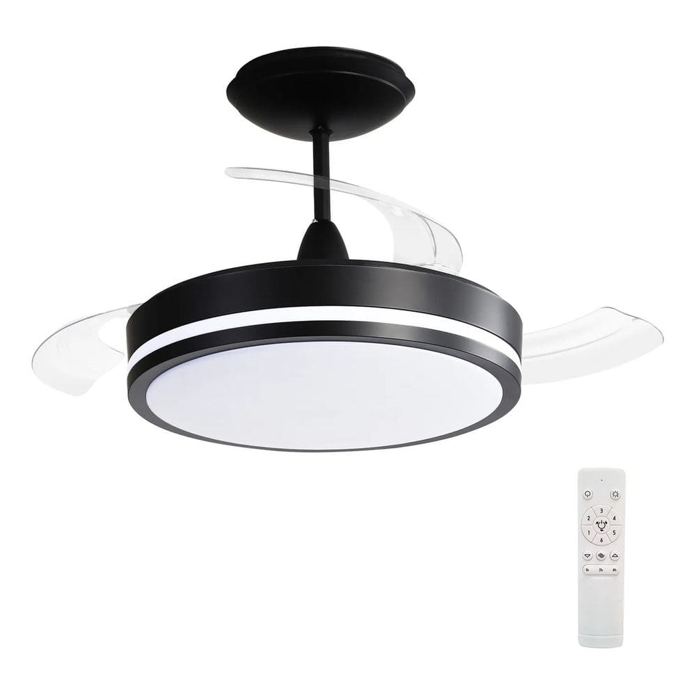 Ventilador Teto Preto 91cm Controle Remoto - Comfort