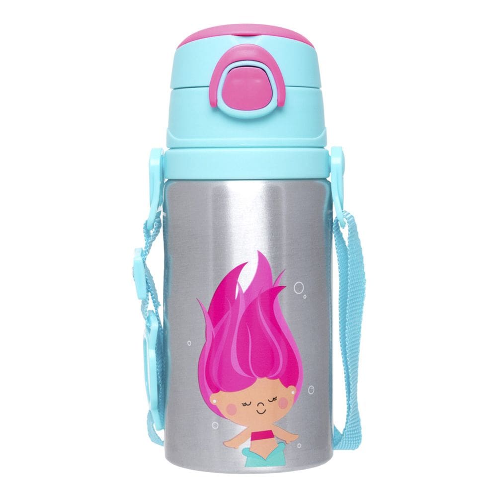 Garrafinha de Alumínio com Canudo Buba Aventuras Sereia