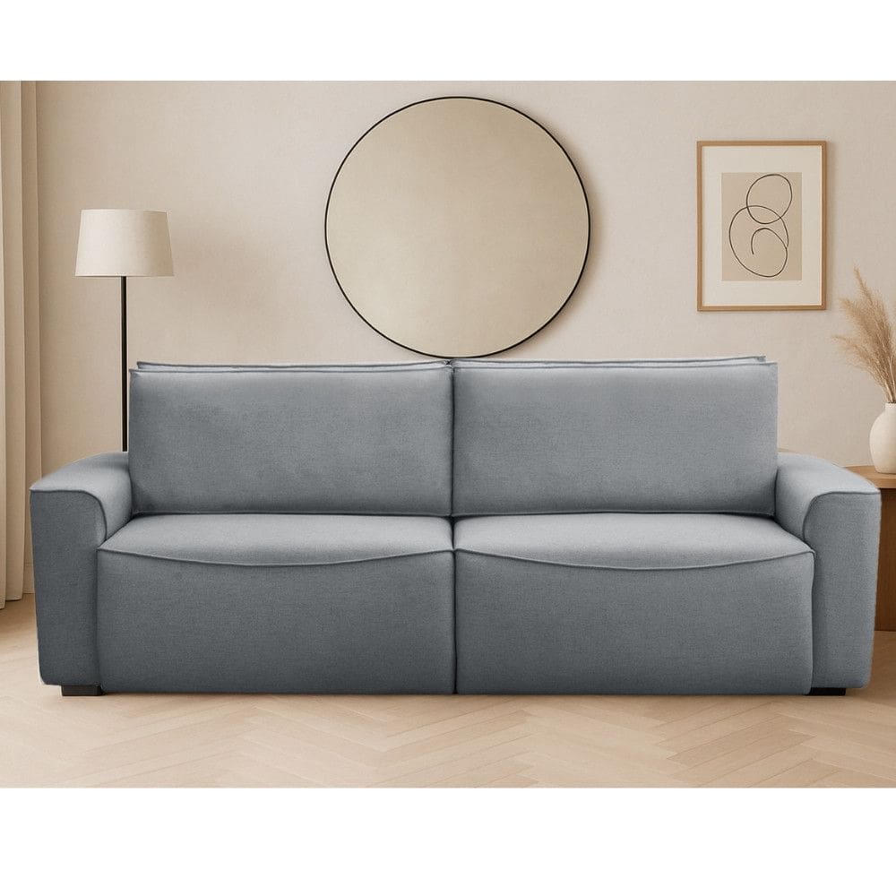 Sofa 3 Lugares Retratil Reclinavel 210cm Linho Nobile Ferguile