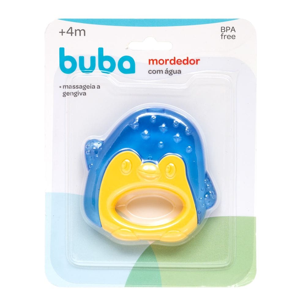 Mordedor com Água Massageador Resfriável Pinguim Buba