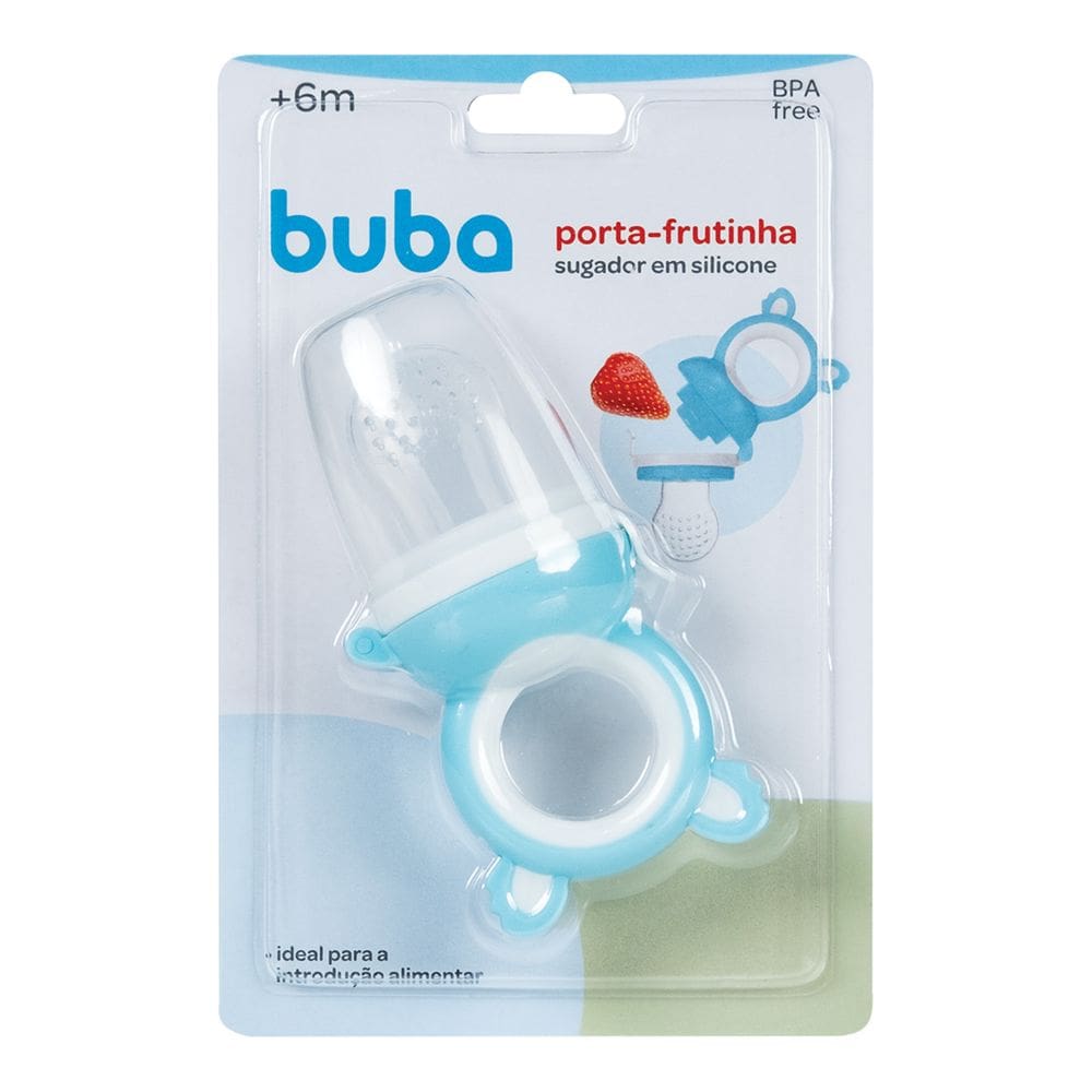 Porta Frutinha Alimentadora Coala Silicone Azul Buba Menino