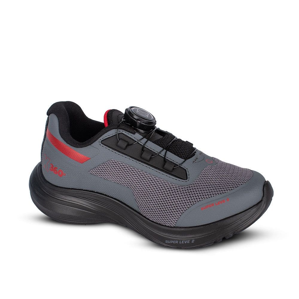 Tênis Infantil Menino Kidy Super Leve Disc Grafite Esportivo