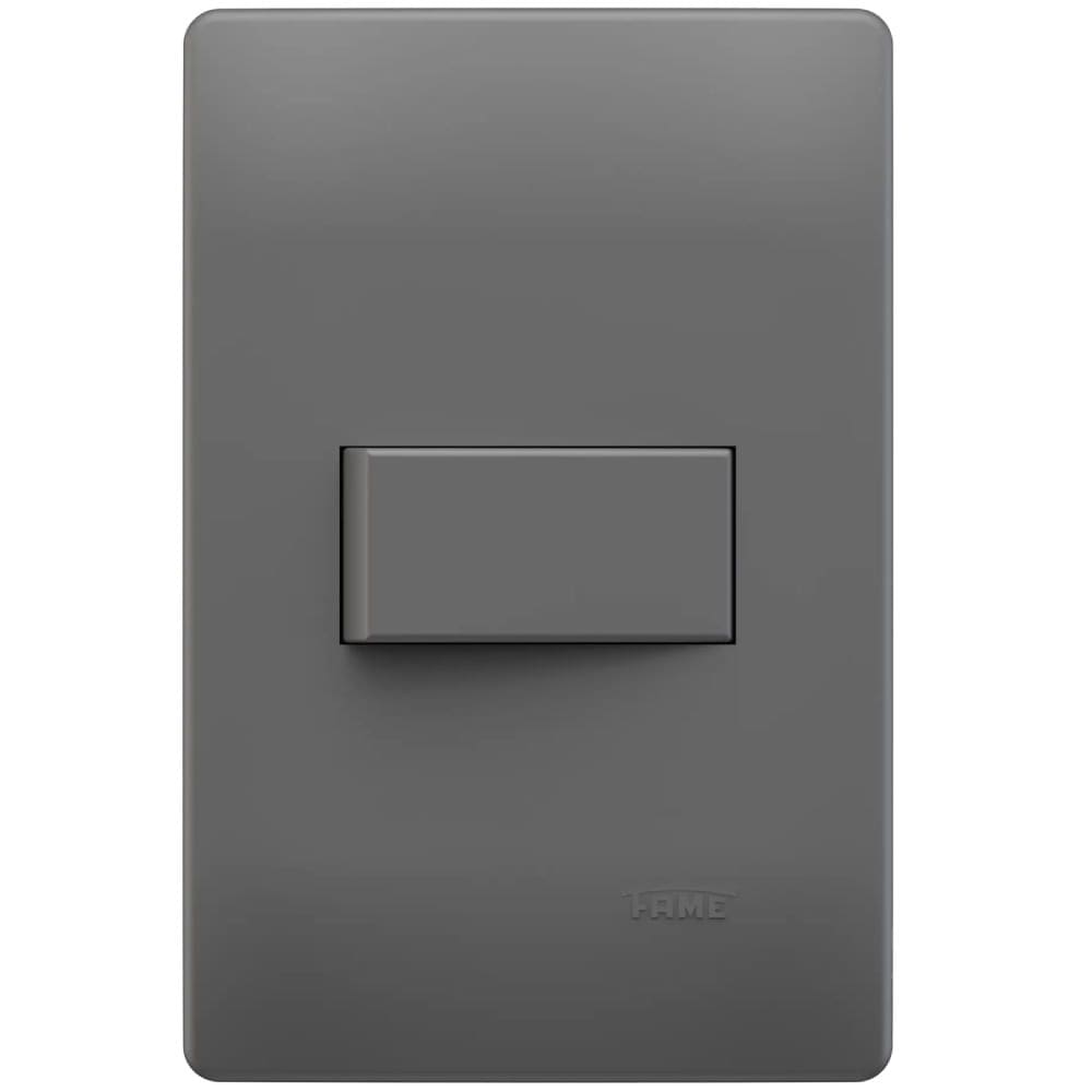 Conjunto Interruptor Simples 4x2 10A 250 Volts Habitat Onix - 06145784 - FAME