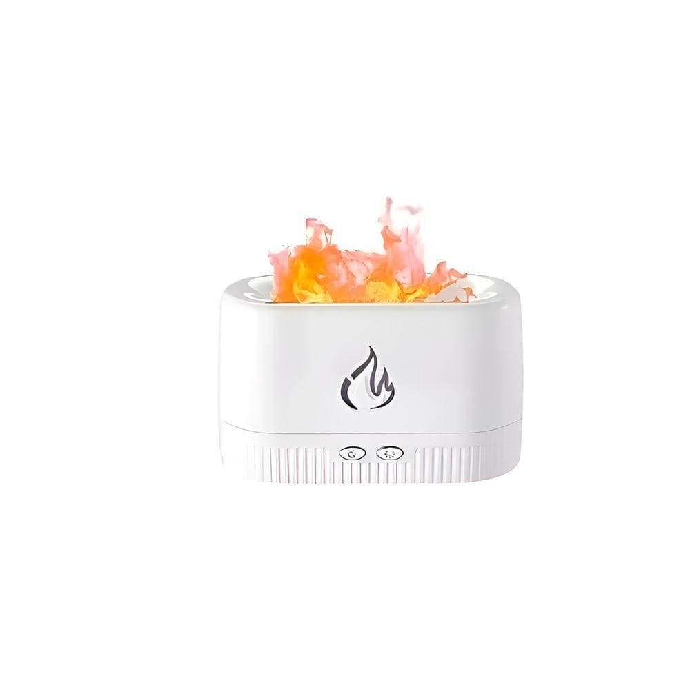 Difusor De Aromas Com Chamas Led – Relaxamento E Aromaterapia Para Casa E Escritório branco