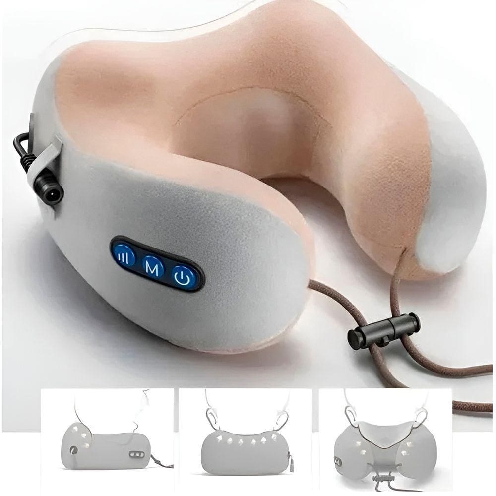 Travesseiro Almofada Massagem Pescoço Alivia Tensão - Seu Massagista Pessoal Portátil