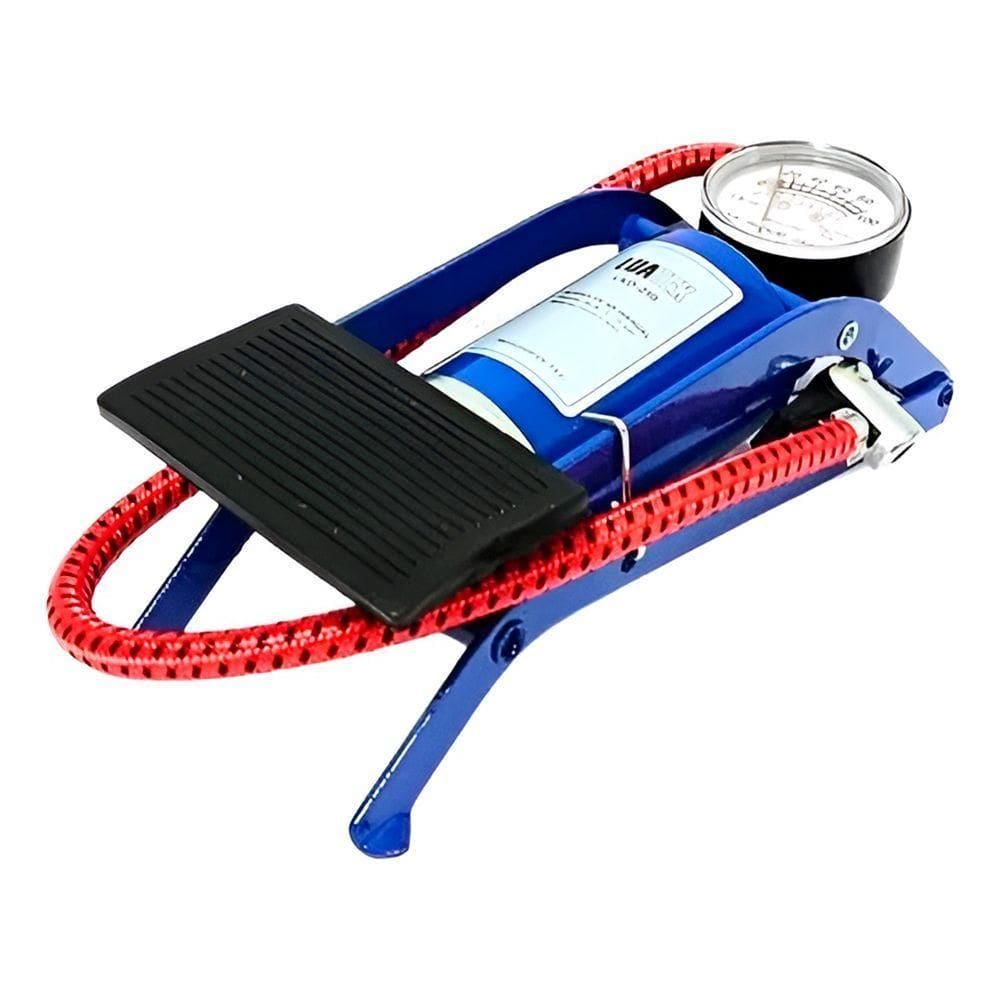 Bomba De Ar Com Pedal Alta Pressão Pneu Bola Colchão