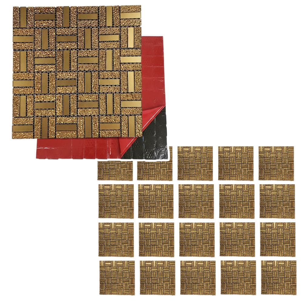 Pastilha De Vidro Kit 20 Uni Autocolante Parede Cozinha Banheiro Decorativa Facil Aplicacao Moderna Reforma Requintado