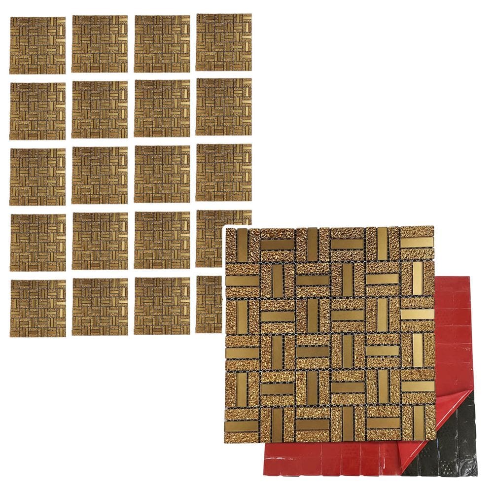 Pastilha De Vidro Autocolante Kit 20 Parede Cozinha Banheiro Sala Decorativa Facil Aplicacao Moderna Reforma Requintado