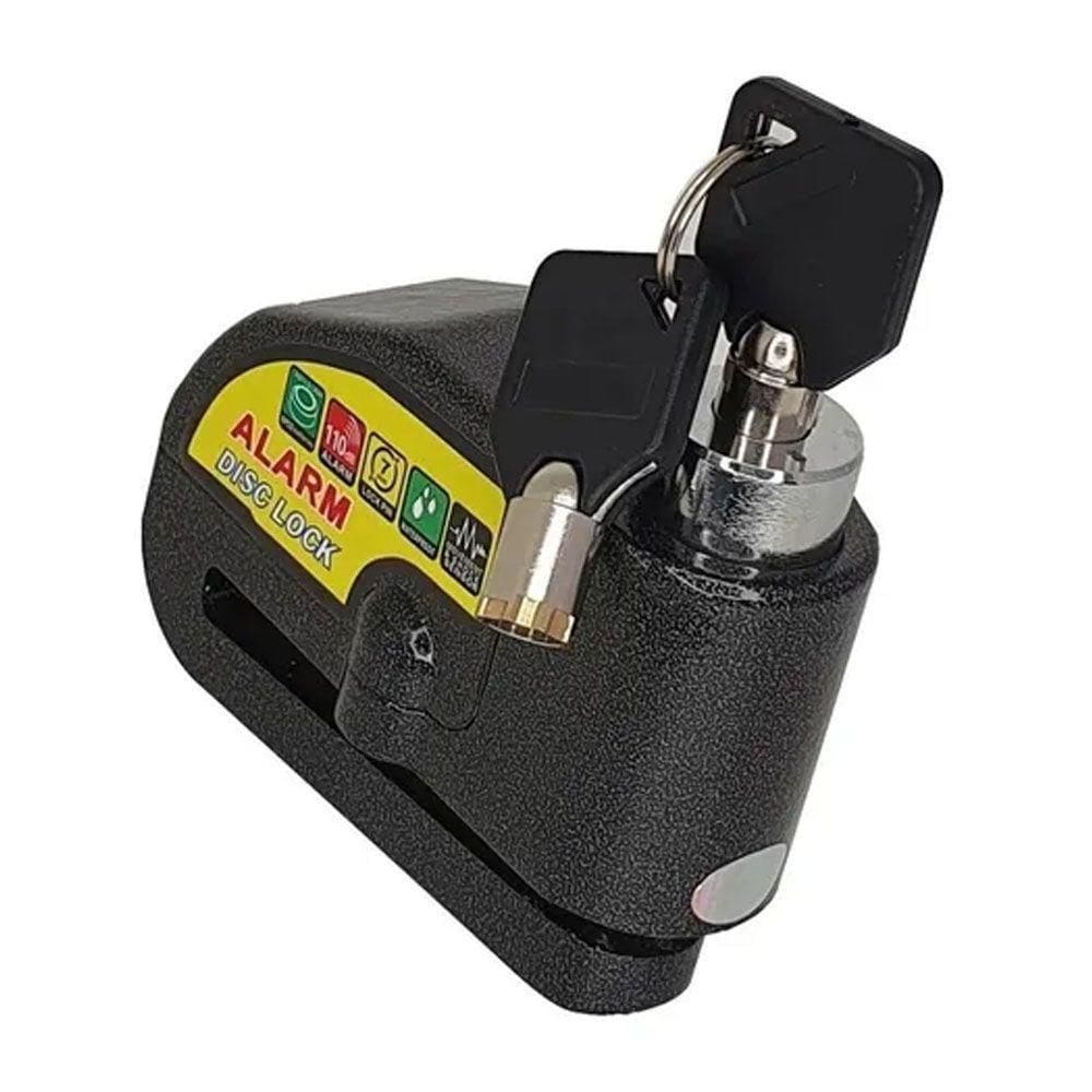Trava Cadeado Com Alarme Sonoro Freio A Disco Moto Bike Scooter