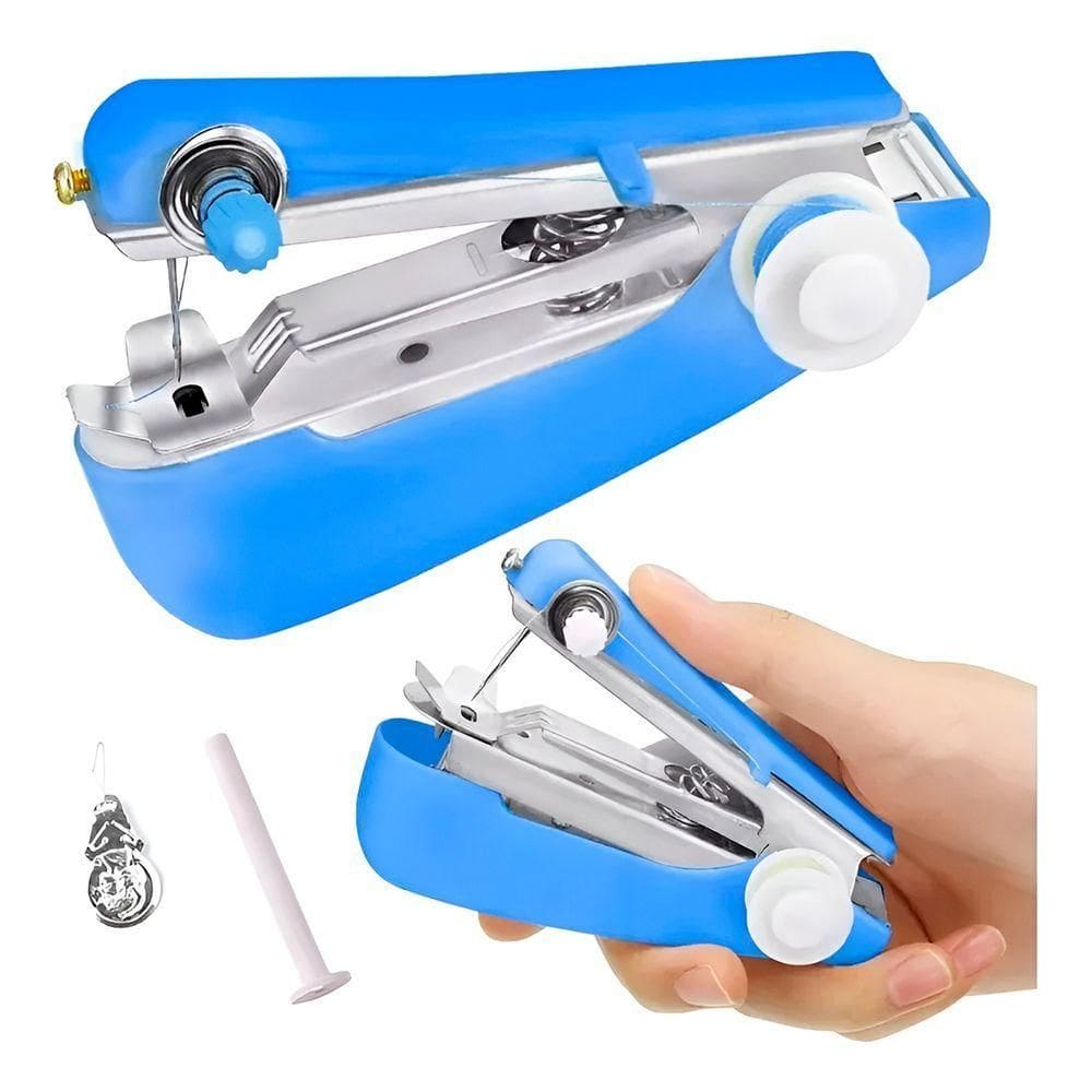 Mini Máquina Costura De Bolso Portátil Reparo Ferramenta - Reparos Rápidos E Práticos azul