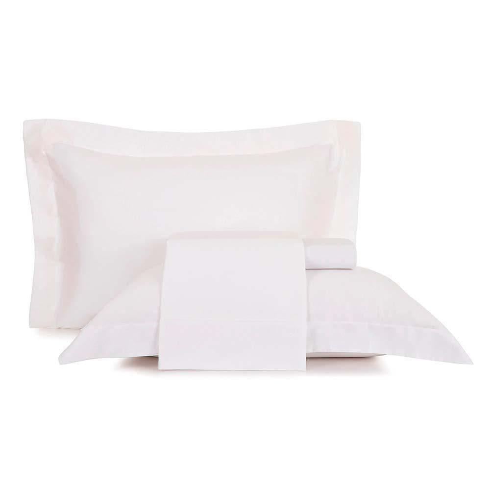 Jogo De Cama Queen Altenburg Cetim 300 Fios Branco
