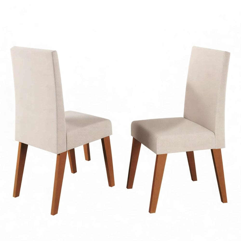 Conjunto Sala de Jantar Com 2 Cadeiras Estofadas Veludo Milano