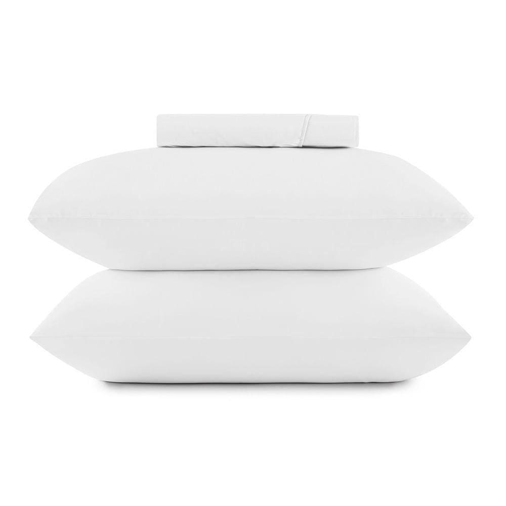 Jogo De Cama Simples Altenburg 3pc Liso Toque Acetinado Branco