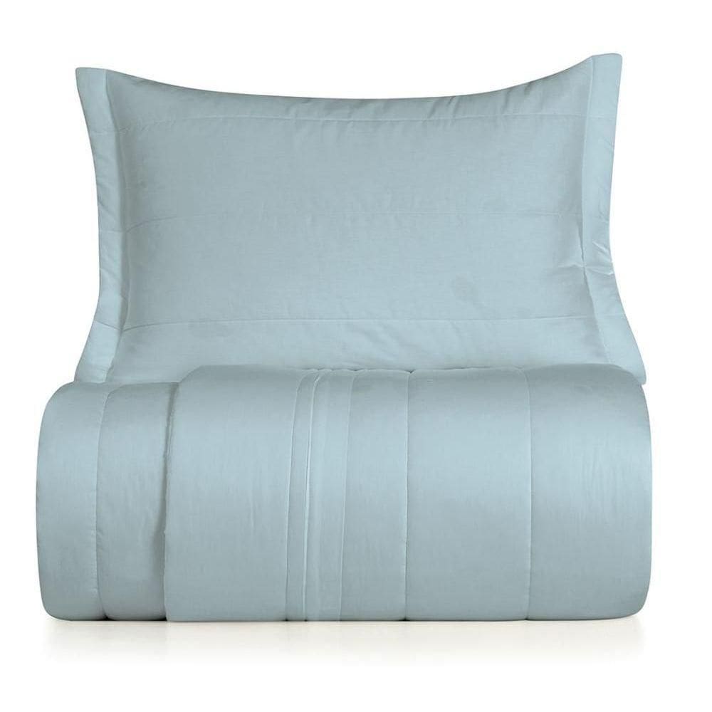 Jogo De Colcha Solteiro 2 Peças Altenburg Algodão Lux 200 Fios Azul Etienne