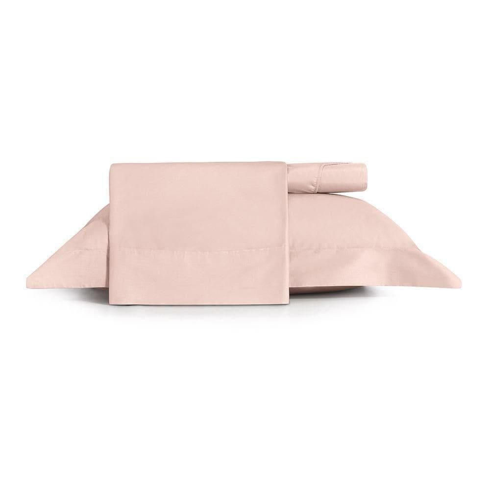 Jogo De Cama Solteiro King 3 Peças Altenburg Algodão Lux 200 Fios Rosa Lille