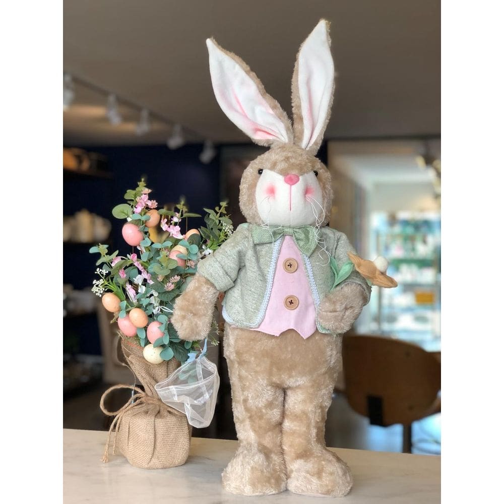 UNIDADE COELHO DECORATIVO (VERDE) 75X25X15cm (FLORARTE)