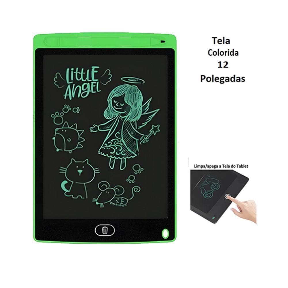 MP - Lousa Ma gica Tablet Lcd Verde De 12 Lo