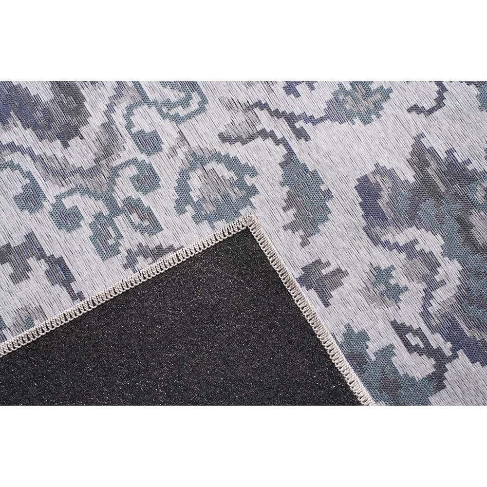 Tapete Funcional Medalhao 55 Cinza Azul Claro 2,00x2,50m