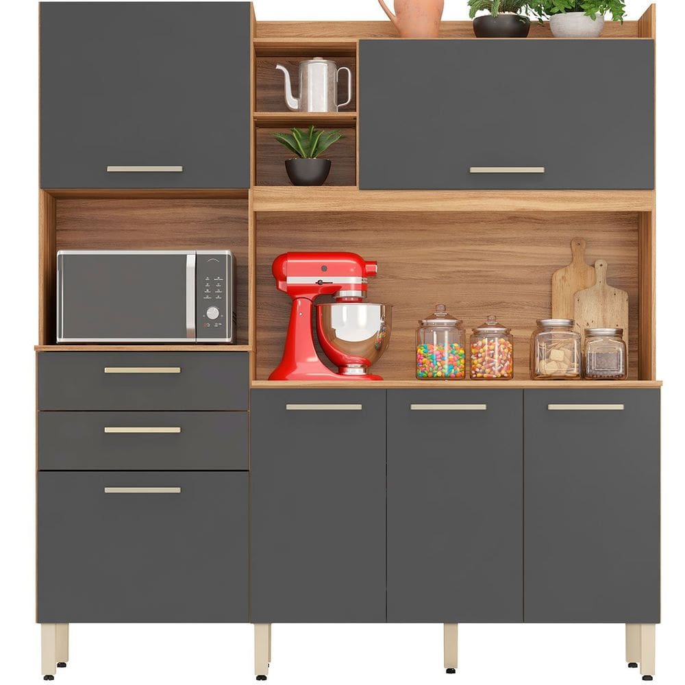 Kit Cozinha 6 Portas 2 Gavetas Serena