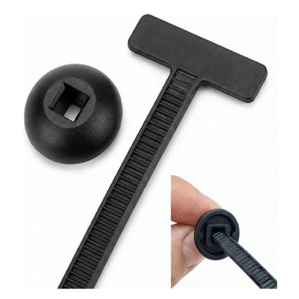 Abracadeira Tipo T Com Trava 4,3X100Mm Pct 50 Pçs Abtt0001