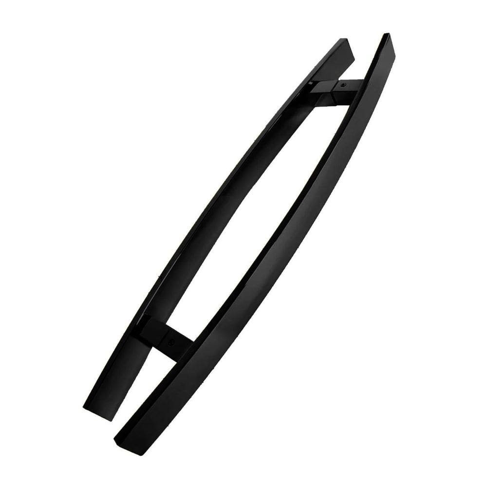 Puxador Porta Pivotante Inox Preto Curvo Italy - 100 Cm