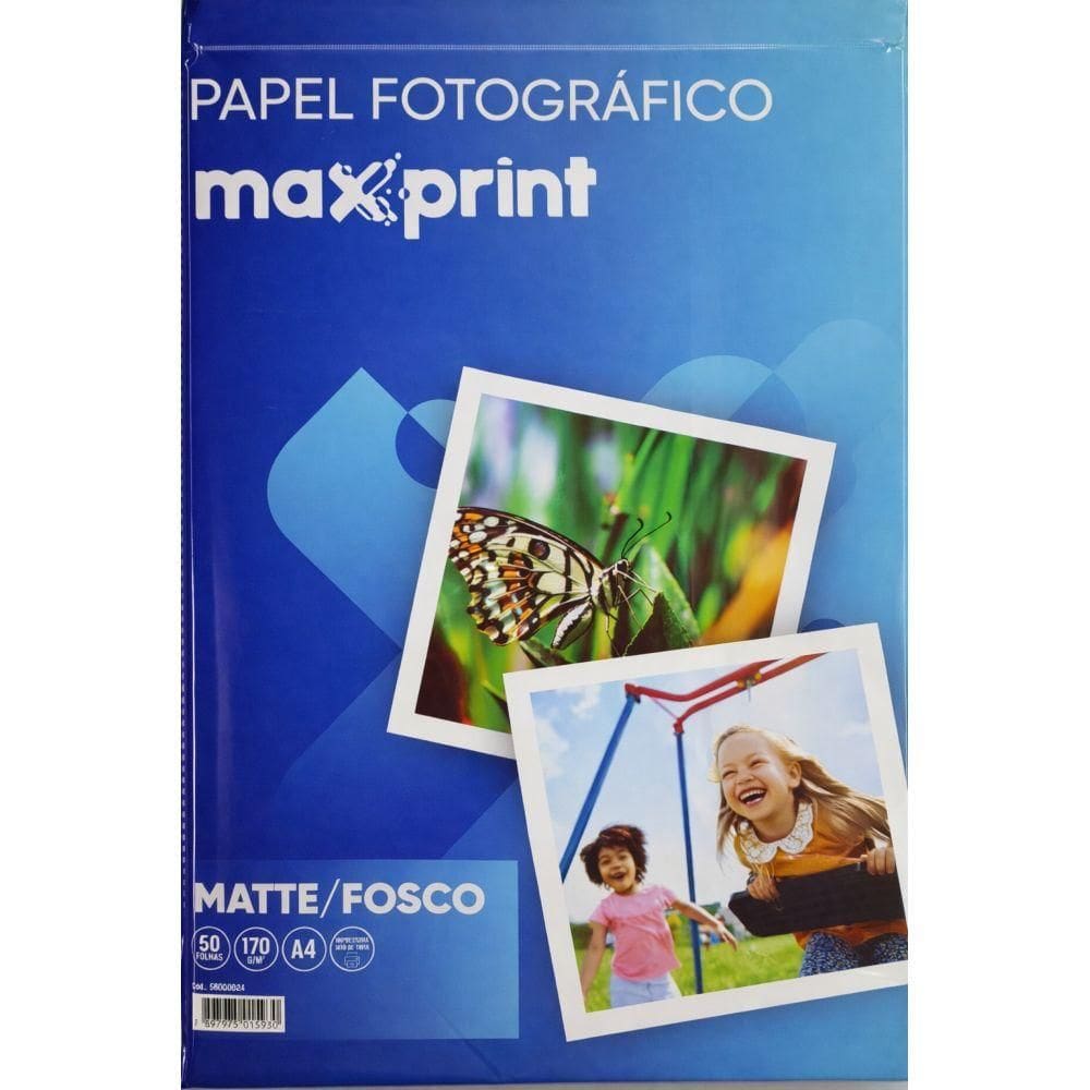Papel Fotográfico Matte Fosco A4 50FLS 170GR - Maxprint