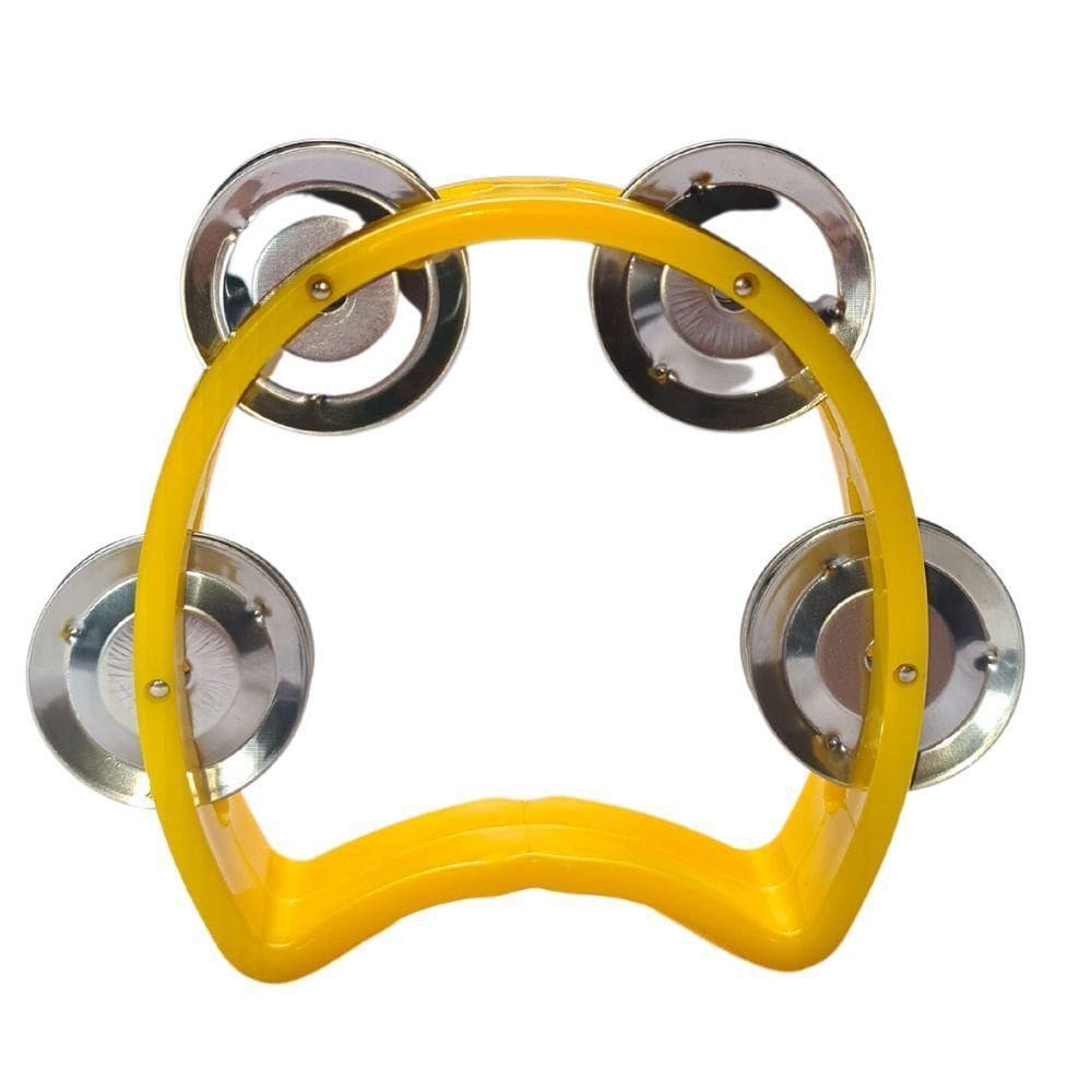 Pandeiro Meia Lua Infantil Amarelo Pro Fire Spanking