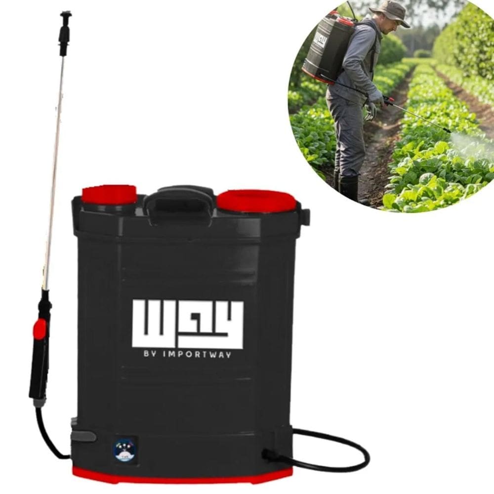 Pulverizador Costal Elétrico Bateria Borrifador 20 Litros 3 Bicos Way IWPE20020