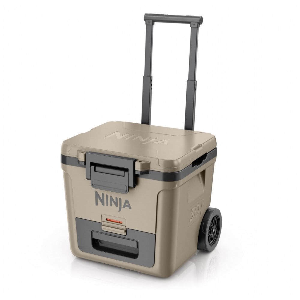 Caixa Térmica com Rodas Ninja FrostVault 28 L Bege Gaveta Dry Zone Isolada