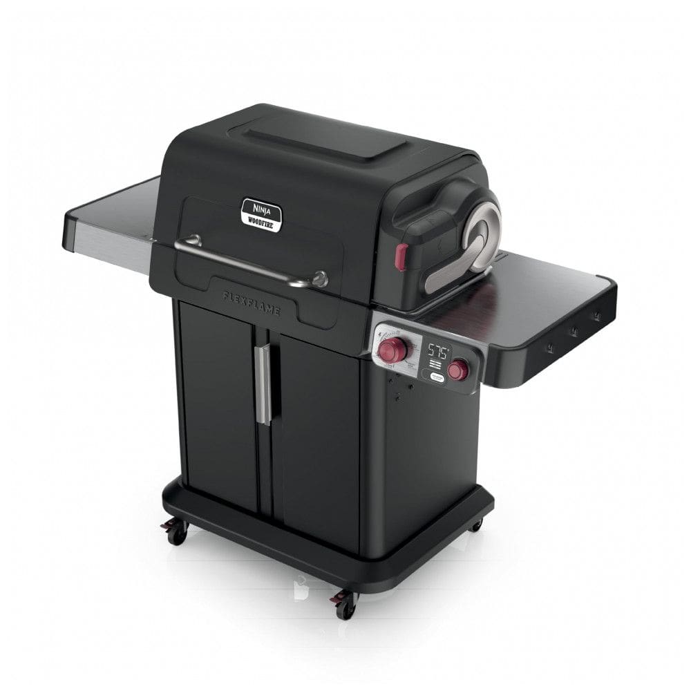Churrasqueira Ninja FlexFlame 3 Queimadores Gás Propano e Elétrica 5 em 1 Preta 400W 110V