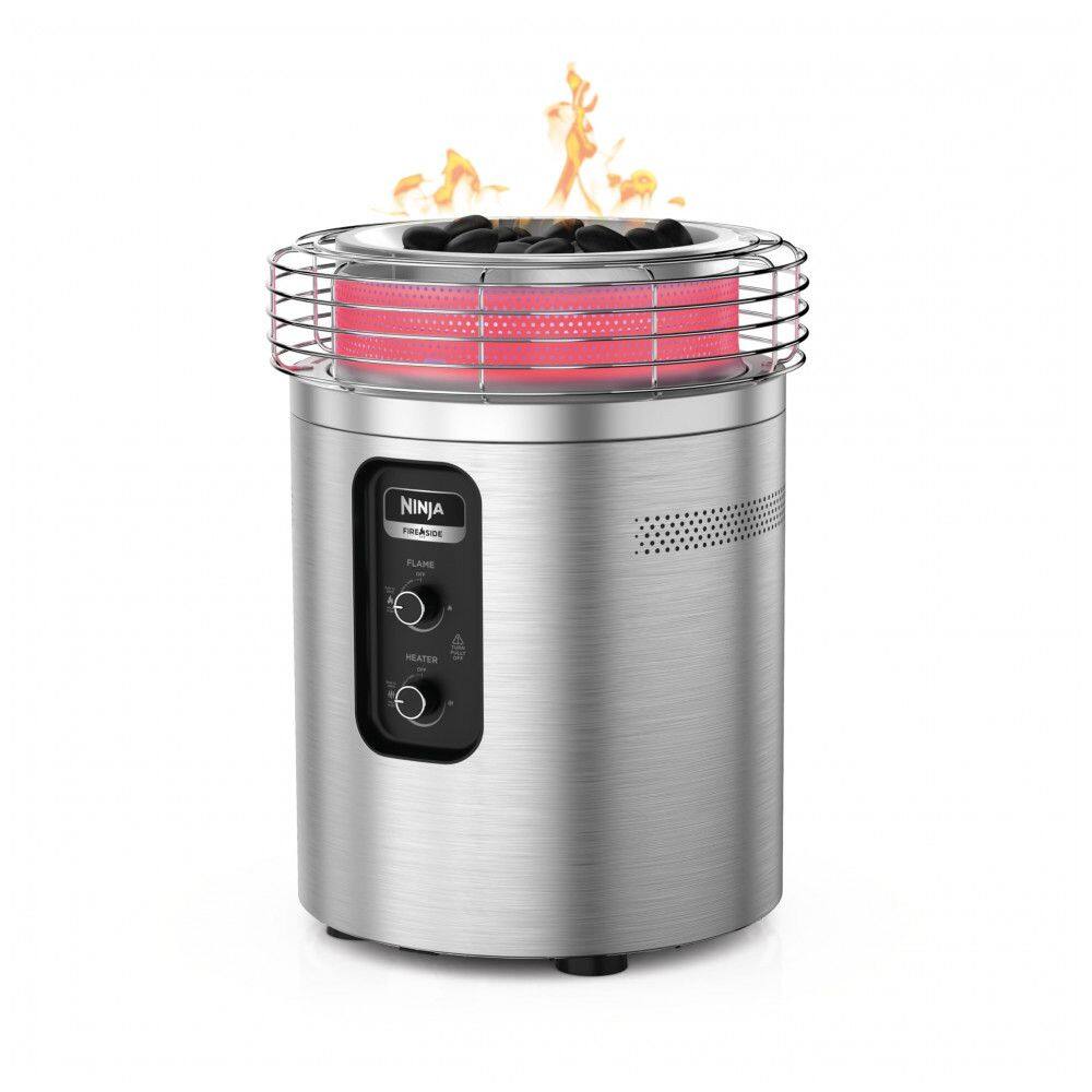 Ninja Fireside360 Aquecedor Externo e Fogueira Portátil com 3 Modos, Aço Inoxidável, 80.000 BTUs