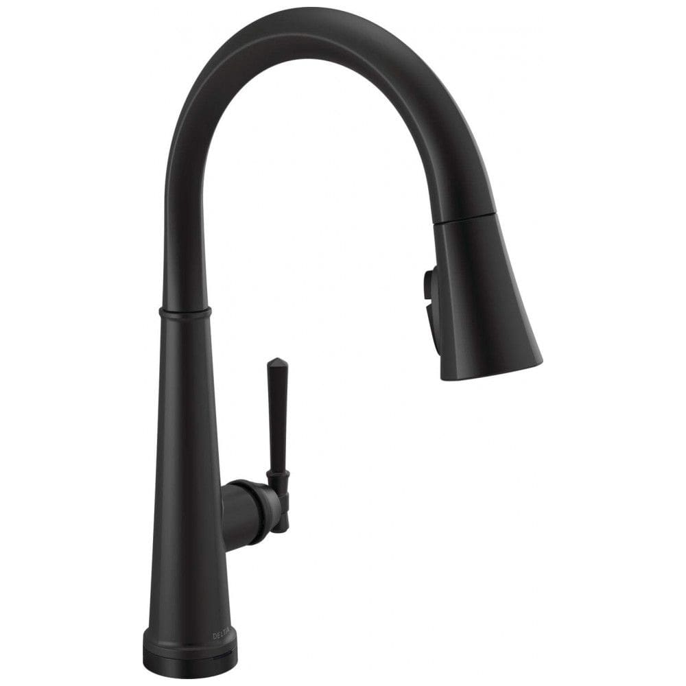 Torneira Cozinha com Tecnologia Tecnologia Touch2O e Pulverizador Pull Down, Delta Emmeline 9182T-BL-DST, Preto Fosco