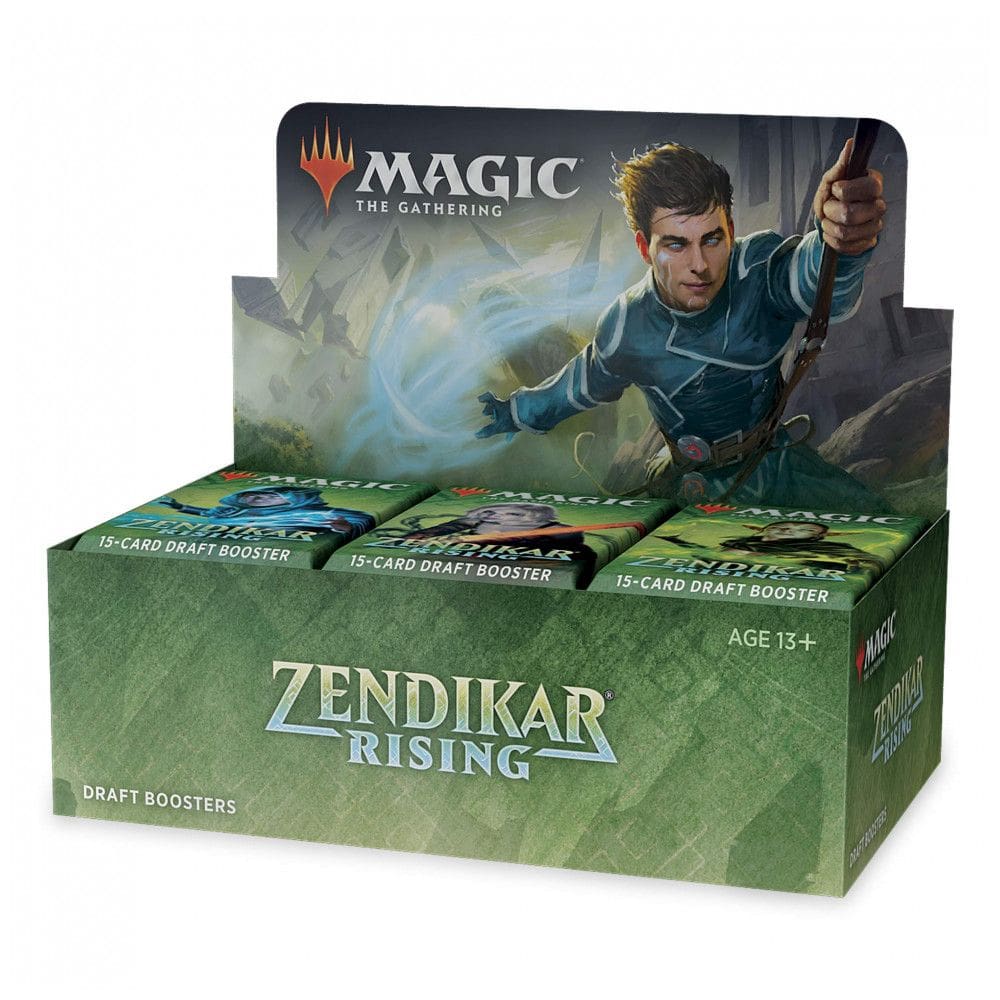 Magic The Gathering Zendikar Rising 36 Pacotes de Booster 540 Cartas no Total, 1 Carta Topper da Caixa |