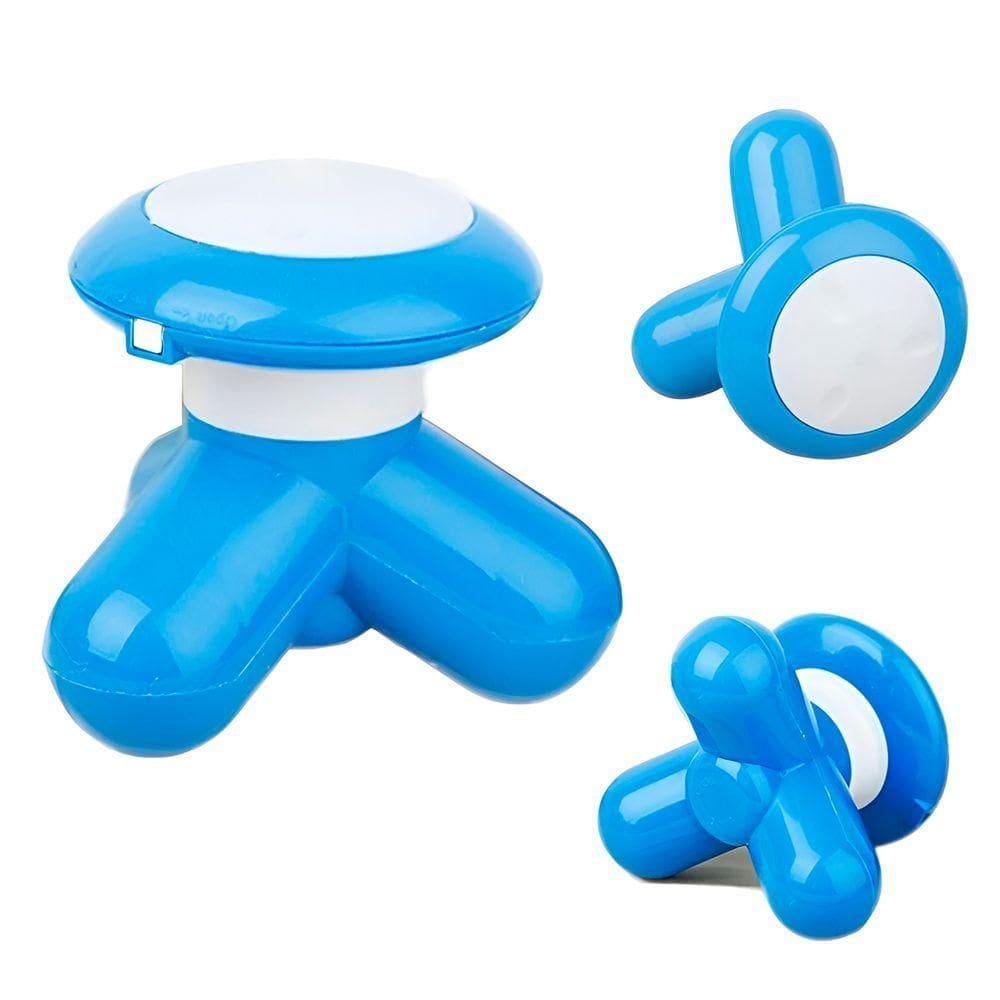 Mini Massageador Corporal Portátil Recarregável Usb Pilha azul