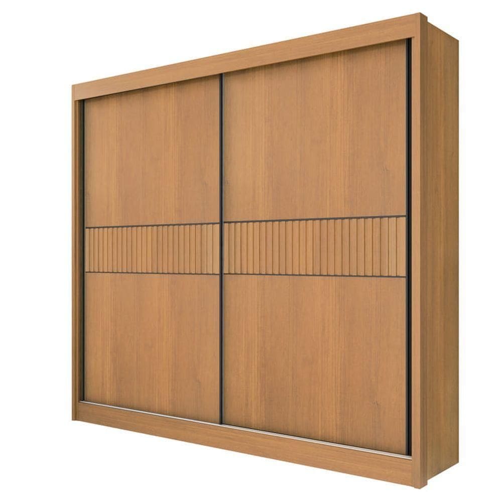 Guarda Roupa Casal 2 Portas 6 Gavetas - Cancun Ripado-cinamomo - Móveis D`doro