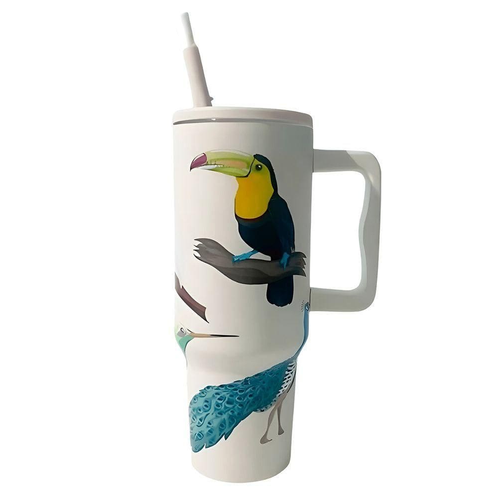 Copo Térmico Tropical 1200ml – Estampa Vibrante, Alta Capacidade E Conservação Prolongada Modelo:c2