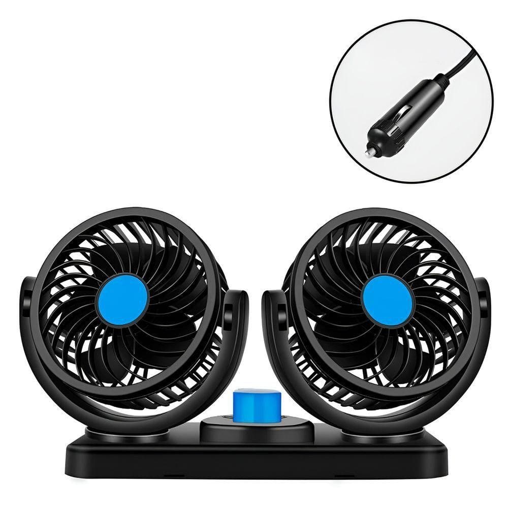 MP - Mini Ventilador Duplo Automotivo Ajusta