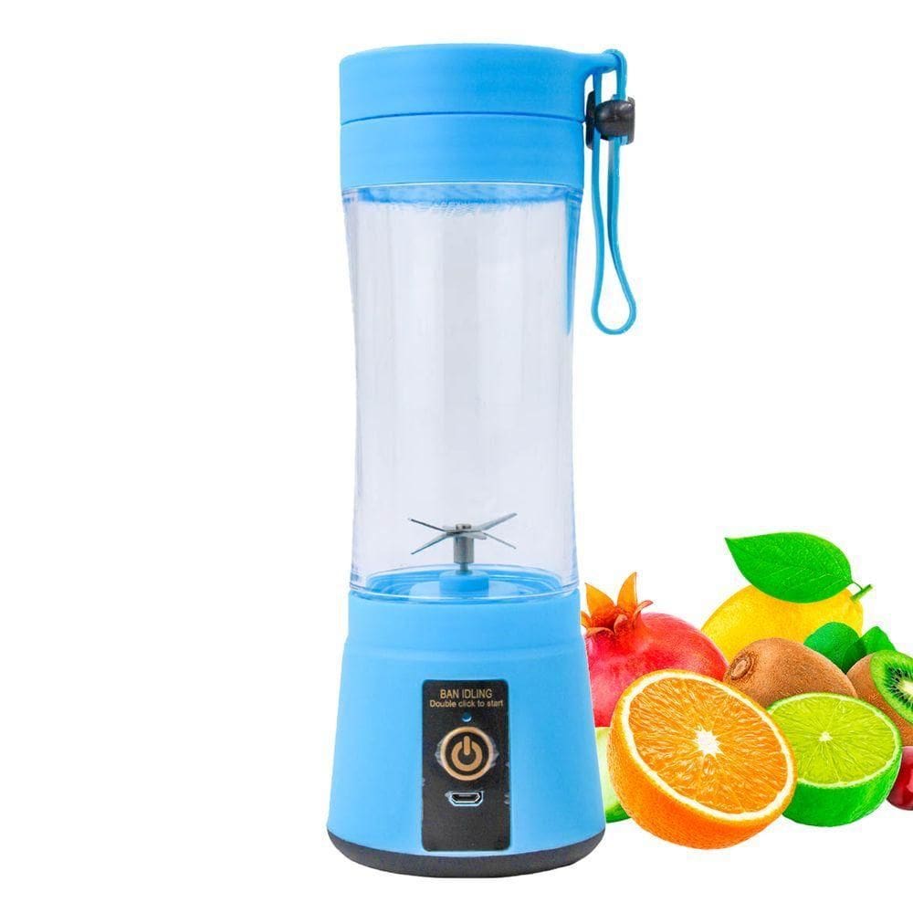 Mini Liquidificador Juice Cup Portátil Elétrico Suco - Tritura Frutas E Gelo Para Sucos Frescos Em Segundos azul