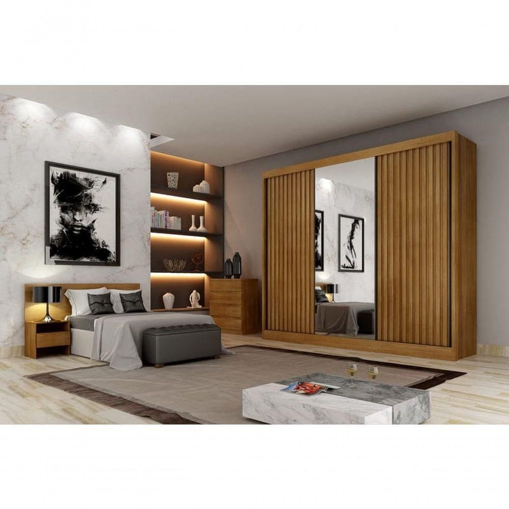 Guarda Roupa Casal Rip 3portas 6 Gav Canastra Horizonte